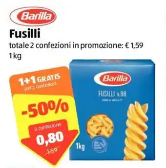 ALDI Barilla Fusilli 1kg offerta
