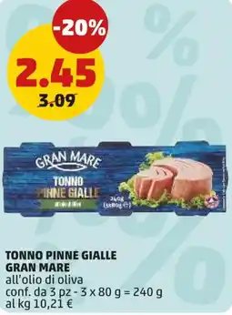 PENNY Tonno pinne gialle jude GRAN MARE offerta