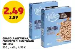 PENNY Granola all'avena, con pezzi di cioccolato WELLESS offerta