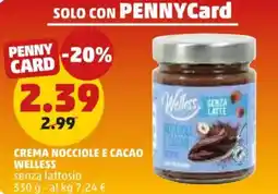 PENNY Crema nocciole e cacao WELLESS offerta