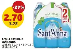 PENNY Acqua naturale SANT'ANNA offerta