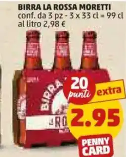 PENNY Birra la rossa MORETTI offerta