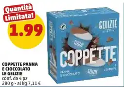 PENNY Coppette panna e cioccolato LE GELIZIE offerta