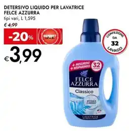 Bennet Detersivo liquido per lavatrice FELCE AZZURRA offerta
