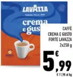 Conad Caffè crema e gusto forte LAVAZZA offerta