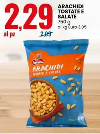 Arachidi tostate e salate