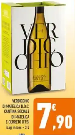 Conad Verdicchio di matelica d.o.c. cantina sociale di matelica e cerreto d'esi offerta