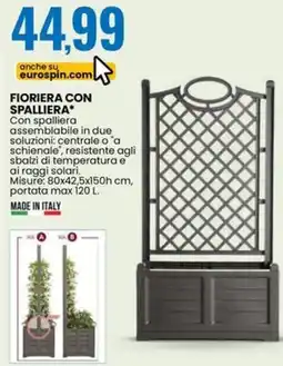 Eurospin Fioriera con spalliera offerta