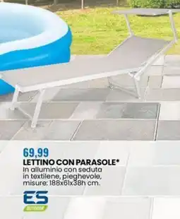 Eurospin Lettino con parasole offerta