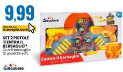Eurospin Giocoliere set 2 pistole 'centrail bersaglio offerta