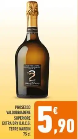 Conad Prosecco valdobbiadene superiore extra dry d.o.c.g. TERRE NARDIN offerta