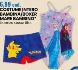 Eurospin Costume intero bambina/boxer mare bambino offerta