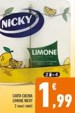 Conad Carta cucina limone NICKY offerta