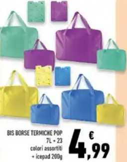 Conad Bis borse termiche pop 7l+23 offerta