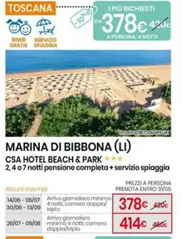 Eurospin Marina di bibbona (li) csa hotel beach & park offerta