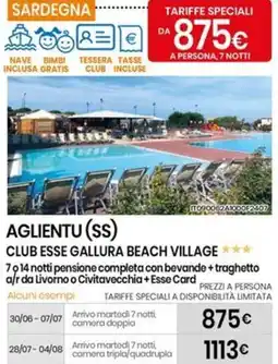 Eurospin Aglientu (ss) club esse gallura beach village offerta