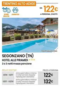 Eurospin Segonzano (tn) hotel alle piramidi offerta
