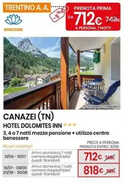 Eurospin Canazei (tn) hotel dolomites inn offerta