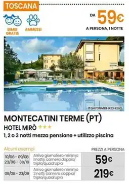 Eurospin Montecatini terme (pt) Hotel miro offerta
