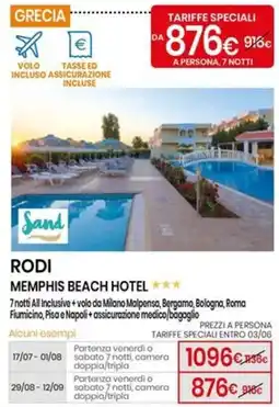 Eurospin Rodi memphis beach hotel offerta