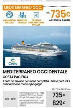 Eurospin Mediterraneo occidentale costa pacifica offerta