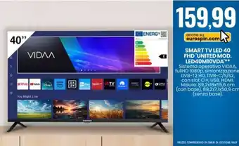 Smart tv led 40 fhd'united MOD. LED40M10VDA
