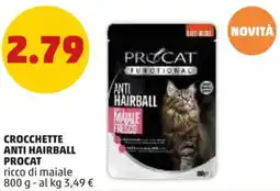 PENNY Crocchette anti hairball PROCAT offerta