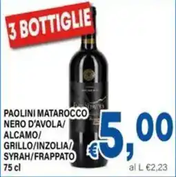 DEM Paolini matarocco nero d'avola/ alcamo/ grillo/inzolia syrah/frappato offerta