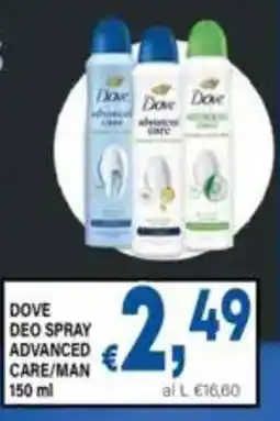 DEM Dove deo spray advanced care/man offerta