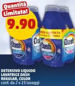 PENNY Detersivo liquido lavatrice dash regular, color offerta