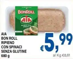 DEM Aia bon roll ripieno con spinaci senza glutine offerta