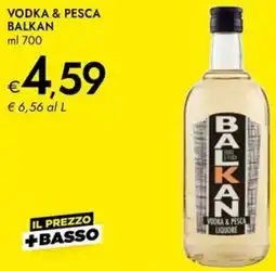 Bennet Vodka & pesca BALKAN offerta