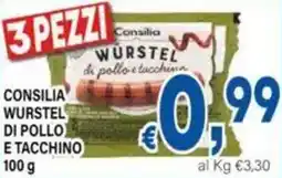 DEM Consilia wurstel di pollo e tacchino offerta