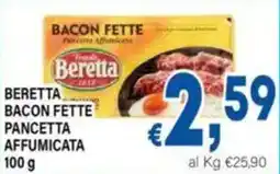 DEM Beretta bacon fette pancetta affumicata offerta
