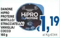 DEM Danone hipro proteine mirtillo/ stracciatella vaniglia/ cocco offerta