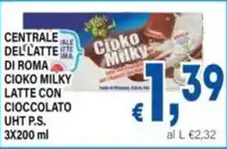 DEM Centrale del latte di roma cioko milky latte con cioccolato uht p.s. offerta
