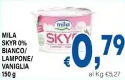 DEM Mila skyr 0% bianco/ lampone/ vaniglia offerta
