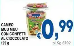DEM Cameo muu muu con confetti al cioccolato 125 g offerta