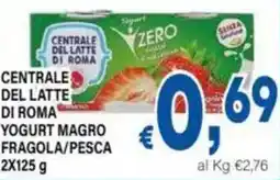 DEM Centrale del latte di roma yogurt magro fragola/pesca offerta