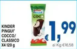 DEM Kinder pingui cocco/ classico x4 offerta