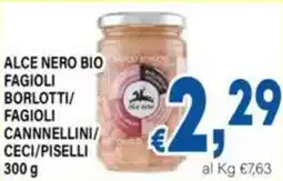 DEM Alce nero bio fagioli borlotti/ fagioli cannnellini/ ceci/piselli offerta