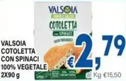 DEM Valsoia cotoletta con spinaci 100% vegetale offerta