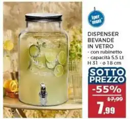 Happy Casa Dispenser bevande in vetro offerta