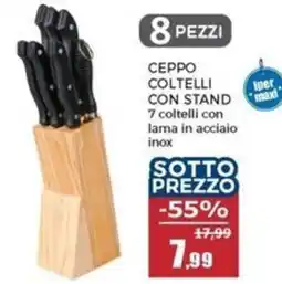 Happy Casa Ceppo coltelli con stand offerta