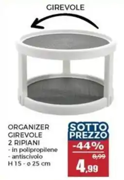 Happy Casa Organizer girevole 2 ripiani offerta