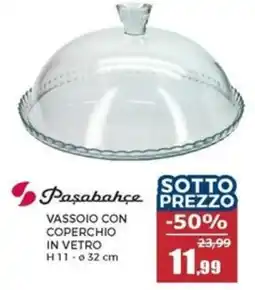 Happy Casa Paşabahçe vassoio con coperchio in vetro offerta