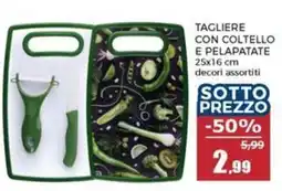 Happy Casa Tagliere con coltello e pelapatate offerta