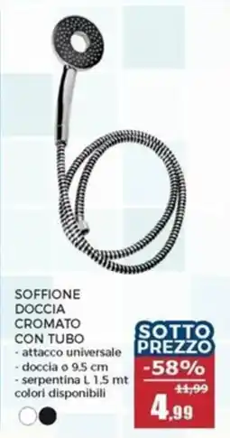 Happy Casa Soffione doccia cromato con tubo offerta