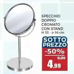 Happy Casa Specchio doppio cromato con stand offerta