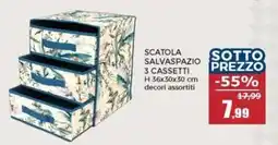 Happy Casa Scatola salvaspazio 3 cassetti offerta